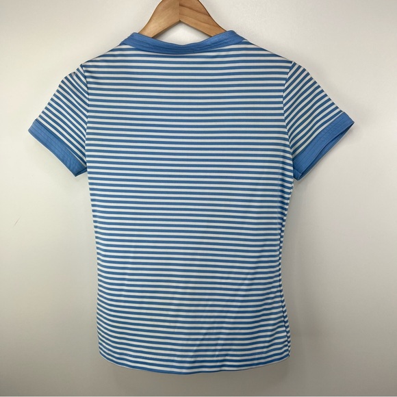 VINTAGE ELLANEE Blue Striped Boatneck Top - Picture 6 of 6
